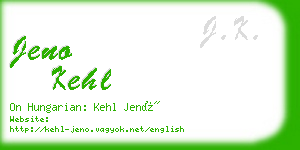 jeno kehl business card